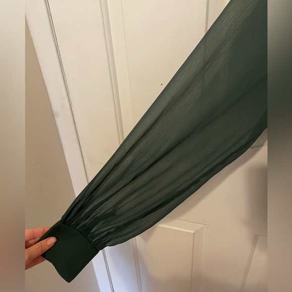 Abercrombie Long Sleeve High Neck Dark Green Body Suit - Size S - Picture 5 of 7